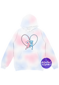 Cotton candy tie-dye meow duo hoodie